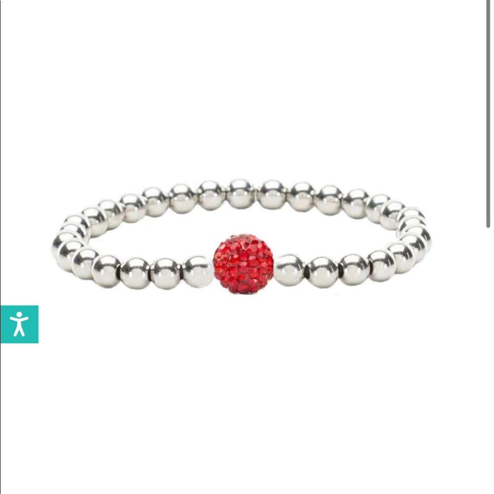 Rustic Cuff Ireland Mini Silver with Red
